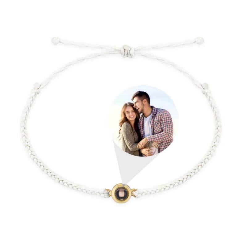 Bracelet de Projection Personnalisé Cercle Photo Pour Femmes et Hommes