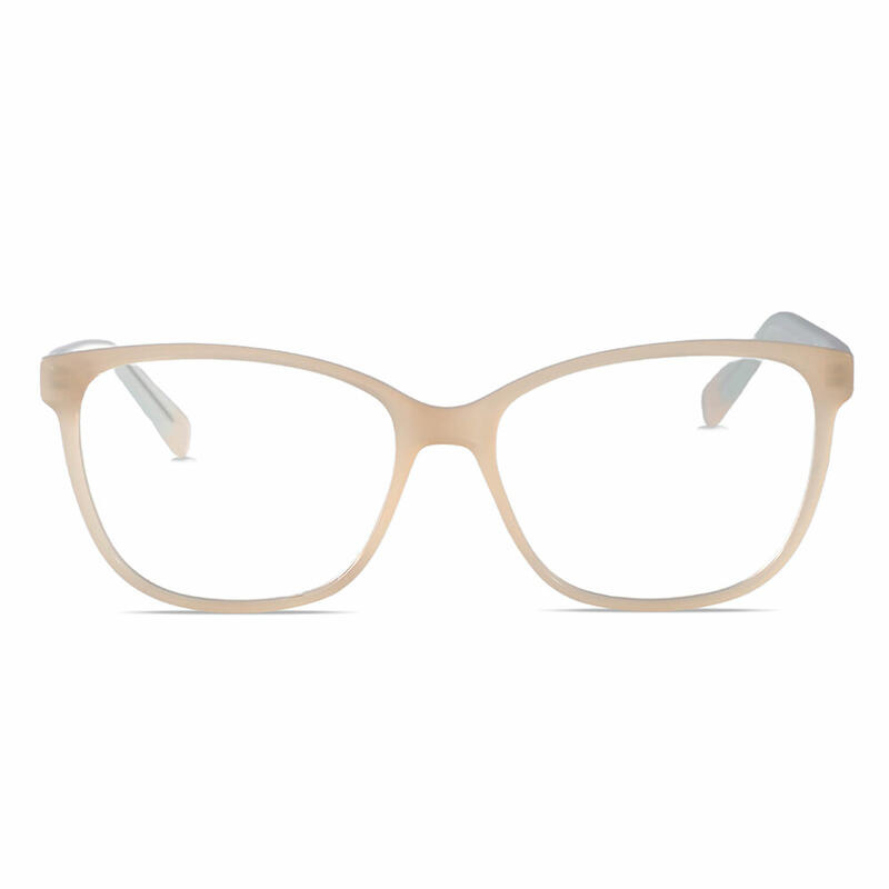 Lush Square Beige Glasses