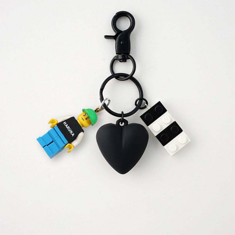 名前入り カラフル ミニフィグ キーホルダー オーダーメイド