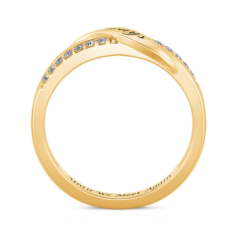 Jeulia Argolla de Boda Elegante para Mujer con Grabado de Nudo