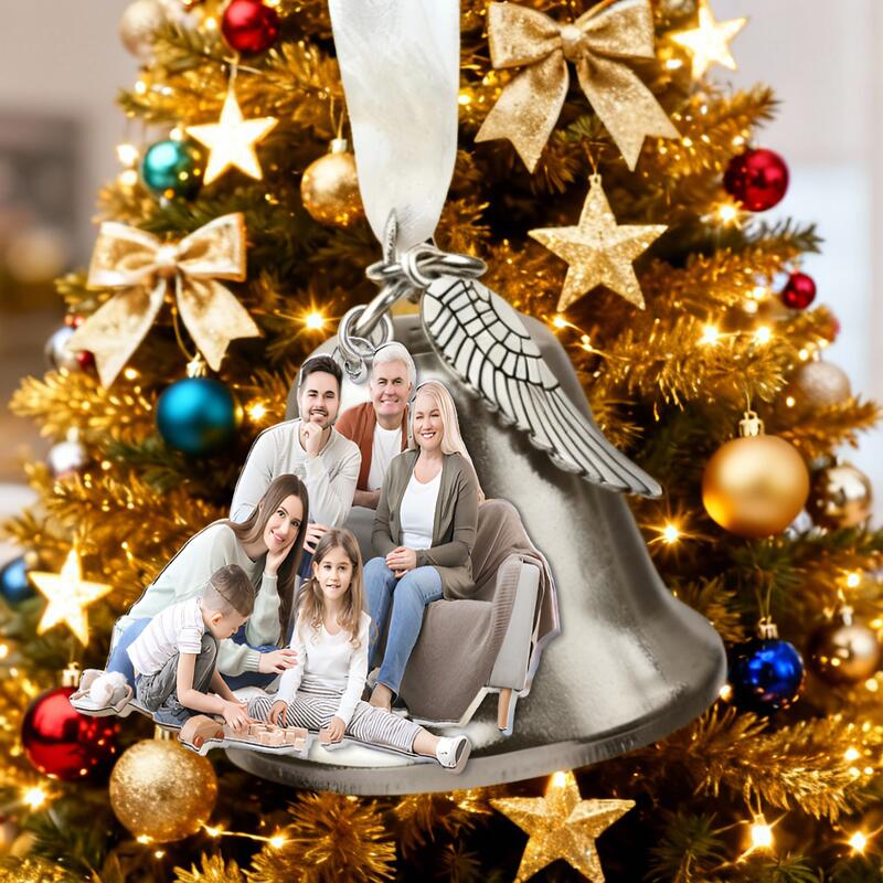 Personalized Picture Bell Ornament Interesting Gift for Christmas