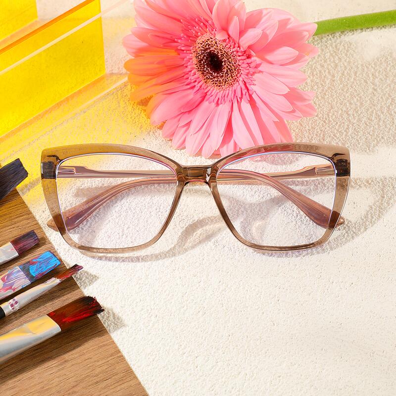 Elizabeth Cat Eye Graue Brille