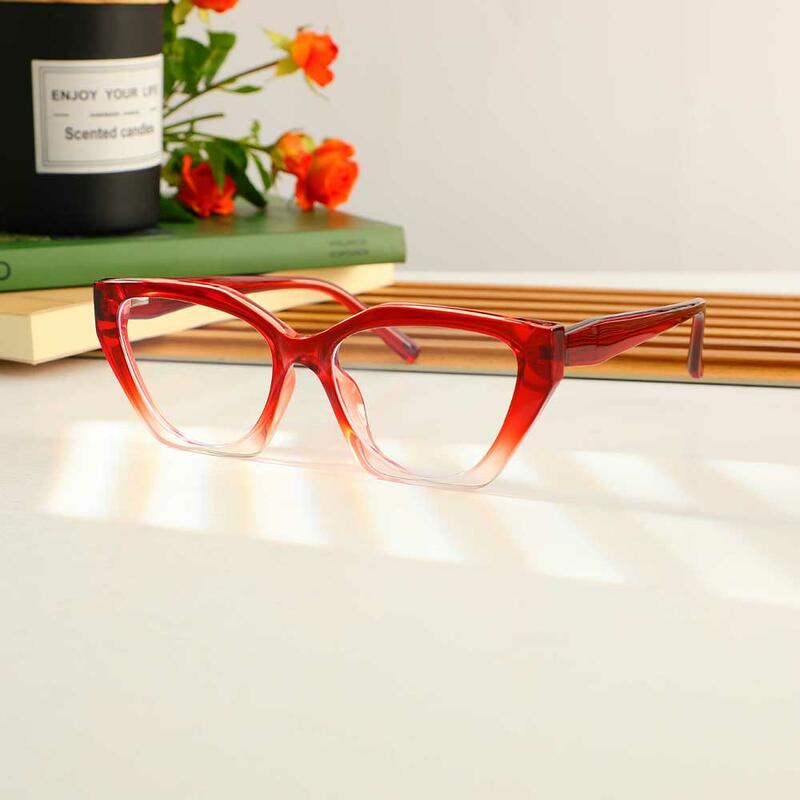 Nathaniei Cat Eye Rote Brille
