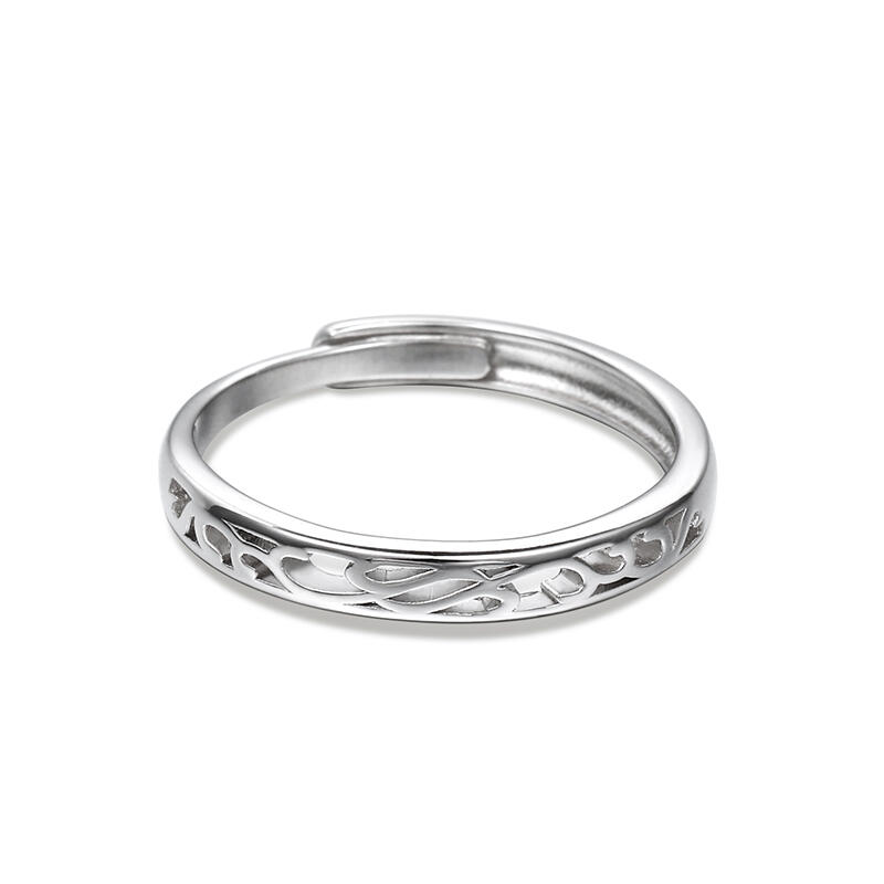 Jeulia "Endless Love" Vinranka med Blommönster Justerbart Band i Sterling Silver för Dam