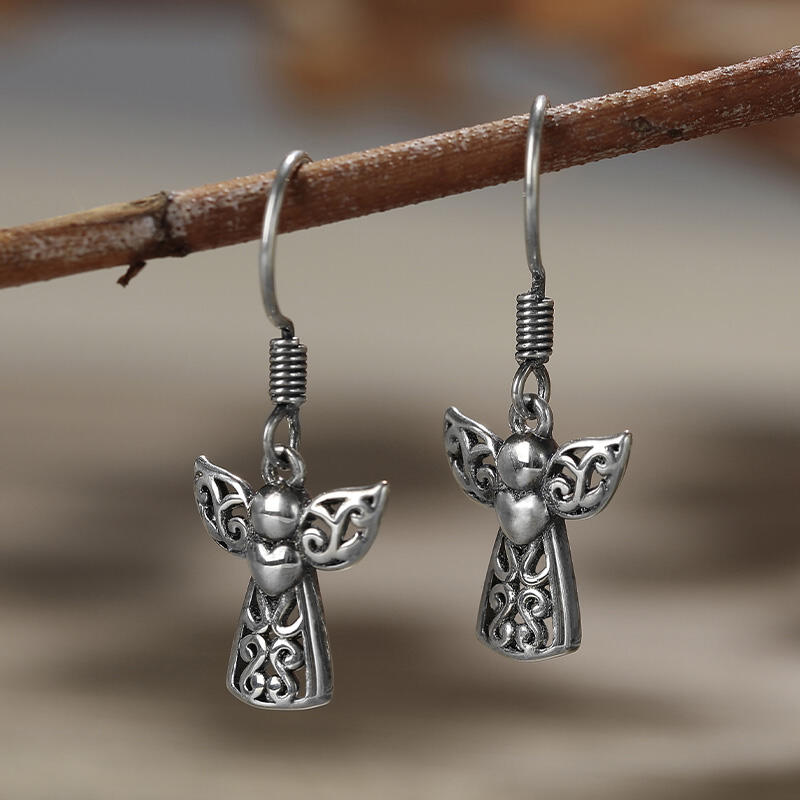Jeulia "Angel of Love" Sterling Silver Earrings