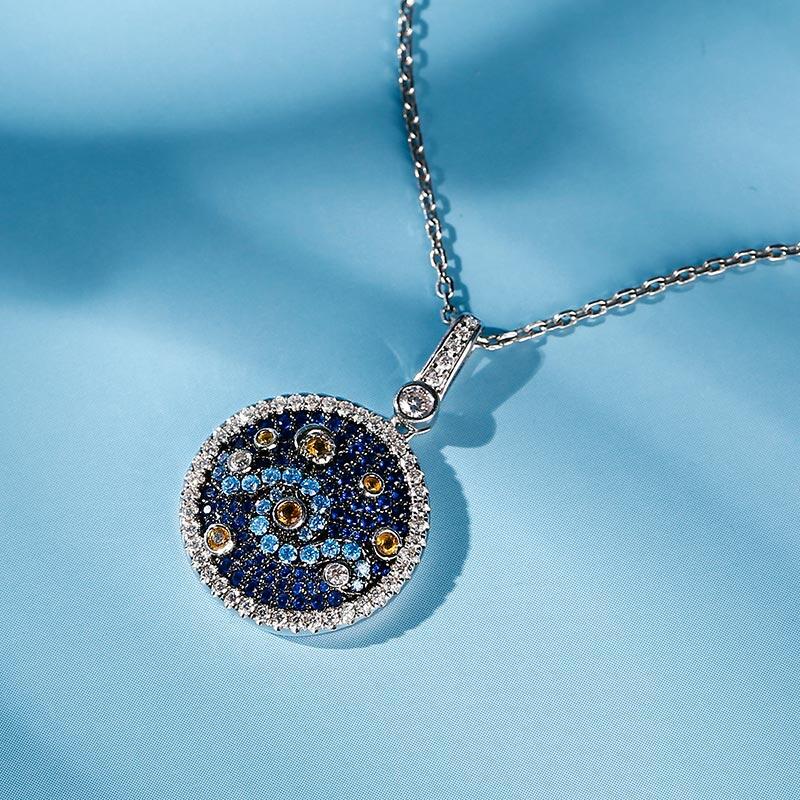 Jeulia "Pure Night" The Starry Night Inspired Sterling Silver Jewelry Set