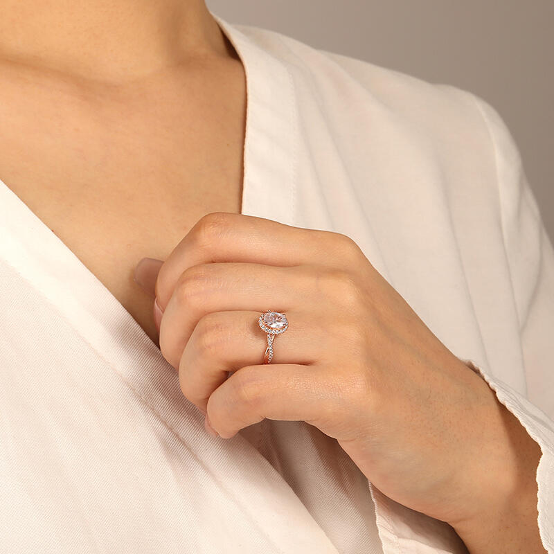 "The Forever Moment" Oval Cut Halo Engagement Ring