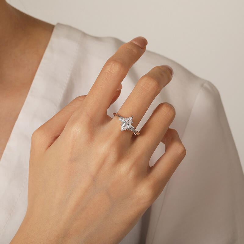 Jeulia Custom Marquise Cut Engagement Ring With Birthstone
