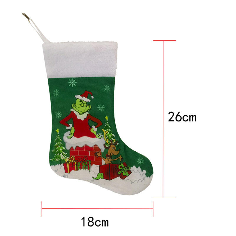 Personalized Green Monster Christmas Stockings Custom Embroidered with Names Fun Gifts for Children