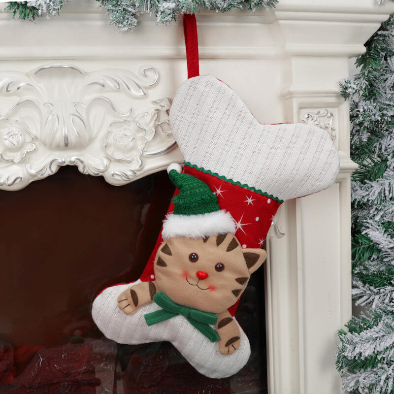 Personalized Pet-Patterned Christmas Stockings Custom Embroidered Name Gifts for Pet Owners