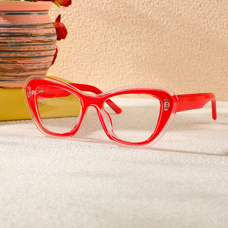 Occhiali da Vista Sally Cat Eye Rosso 