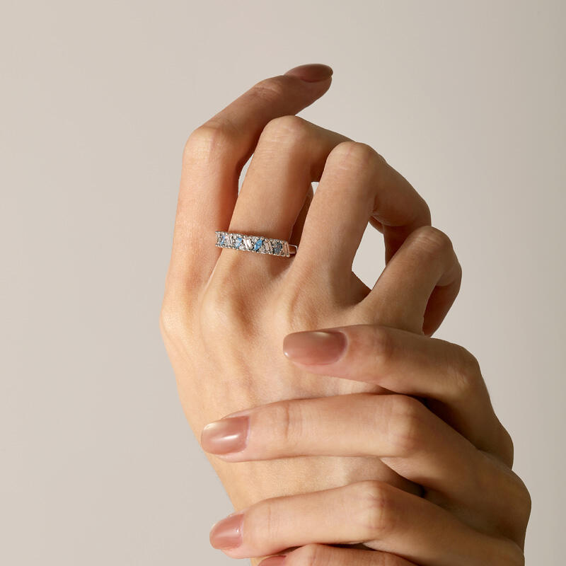 Jeulia Olivetta Stackable Eternity Ring Sterling Silver