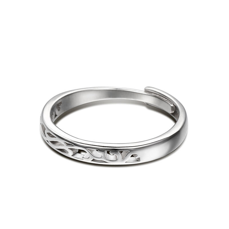 Jeulia "Endless Love" Vinranka med Blommönster Justerbart Band i Sterling Silver för Dam