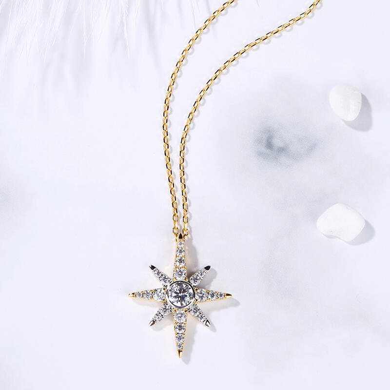 Jeulia Two Tone Star Sterling Silver Jewelry Set