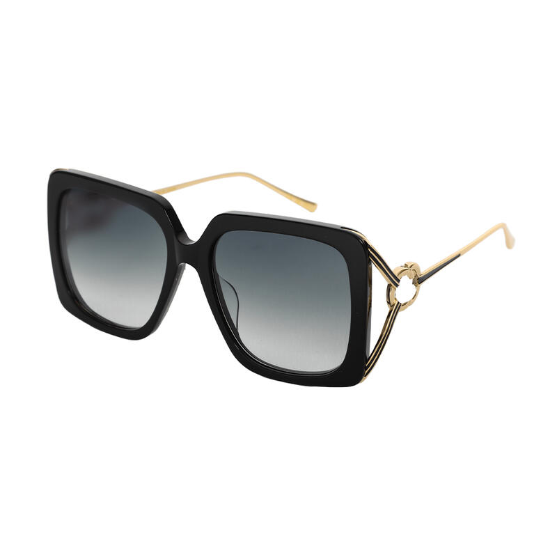 Occhiali da Sole Raglan Quadrato Nero 