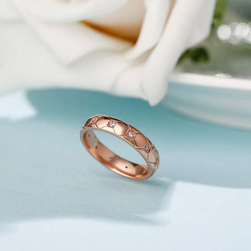 Jeulia "Eternal Love" Round Cut Sterling Silver Women's Band