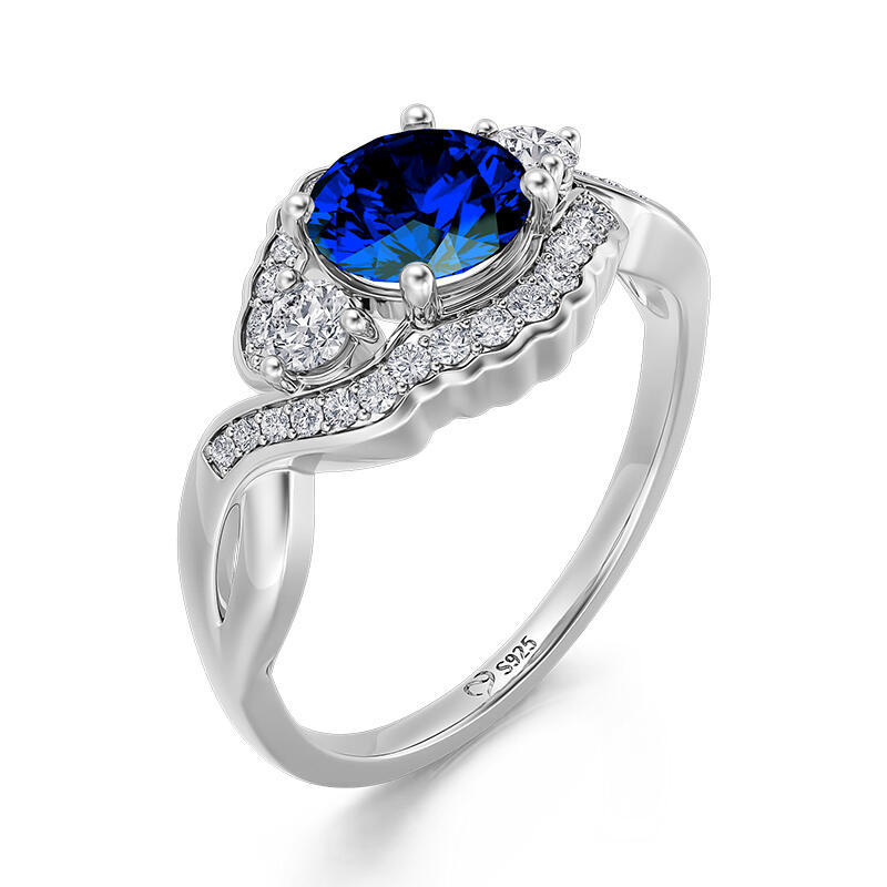 Jeulia Ocean Eye Sterling Silver Ring