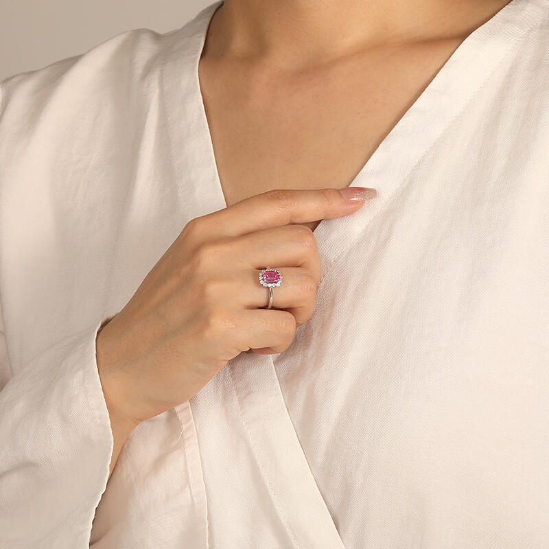 "You Make Me Dream" Emerald Cut Halo Engagement Ring