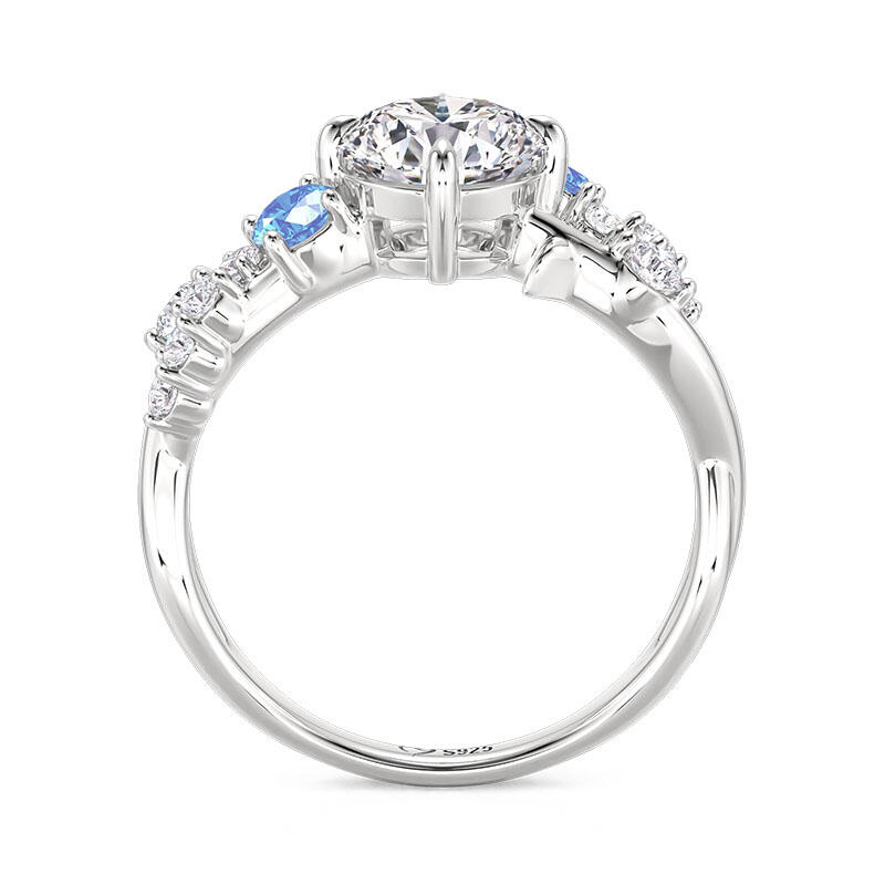 Jeulia Thorn Cluster Twist Custom Birthstone Engagement Ring