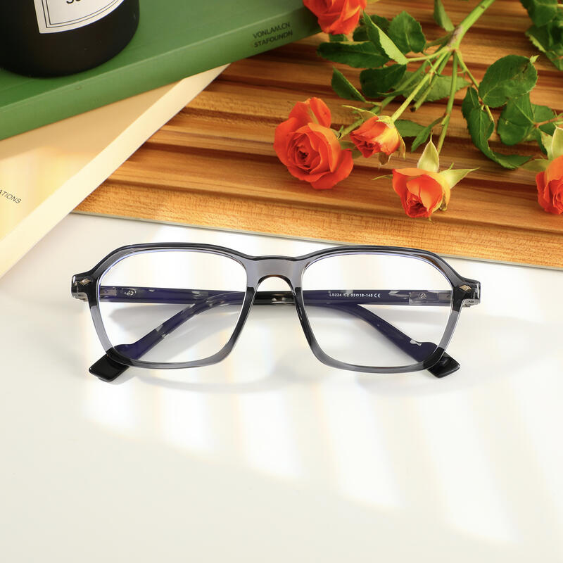 Gresham Rechteckige Graue Brille
