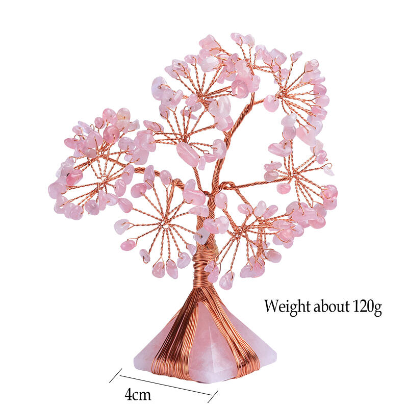 Jeulia "Love & Compassion" Natural Rose Quartz Feng Shui Tree