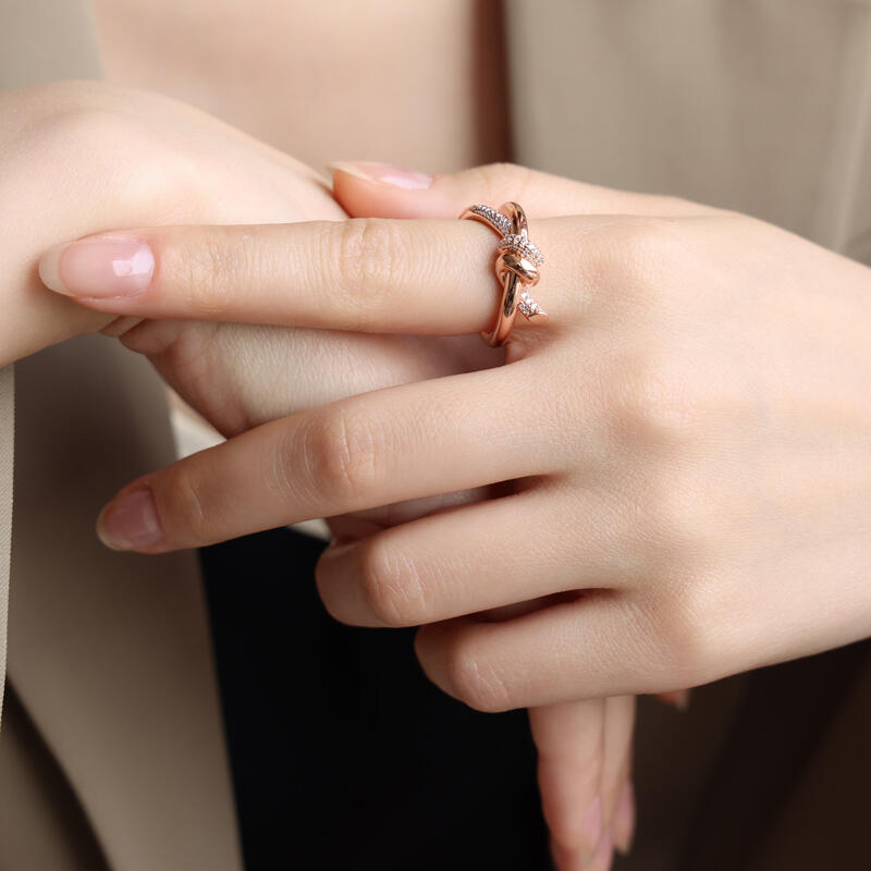 Jeulia ノット 結び目デザイン シルバー リング