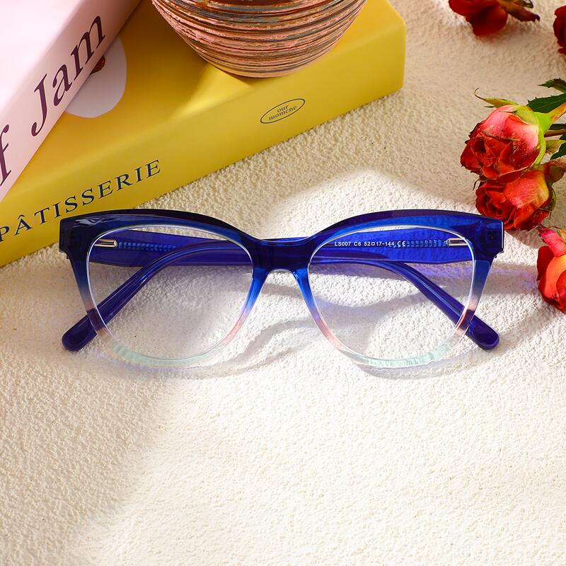 Lewis Cat Eye Blaue Brille