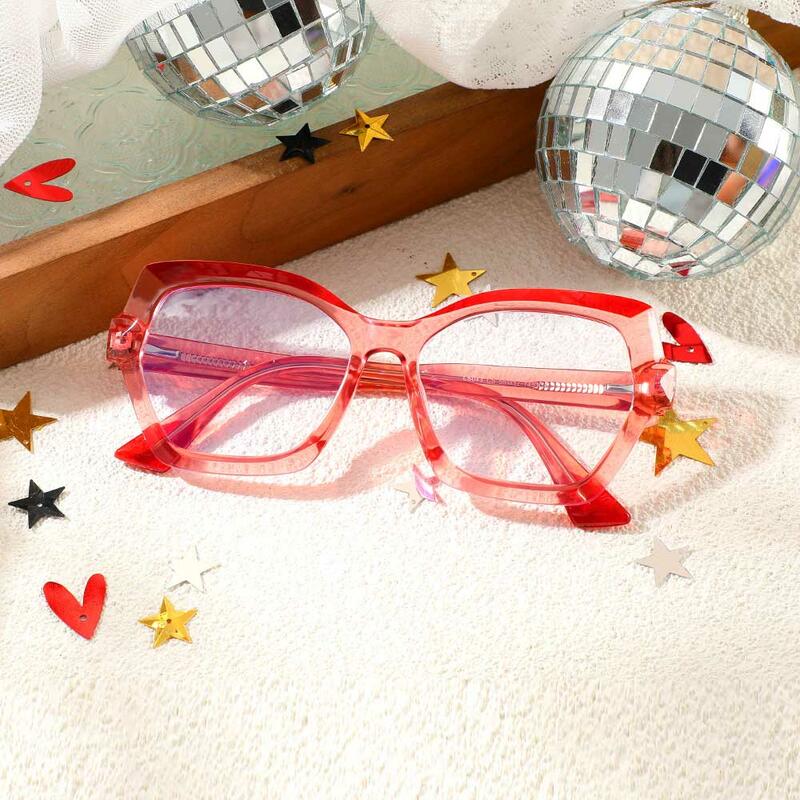 Lunettes de Vue Quentin Géométrique Rouge 