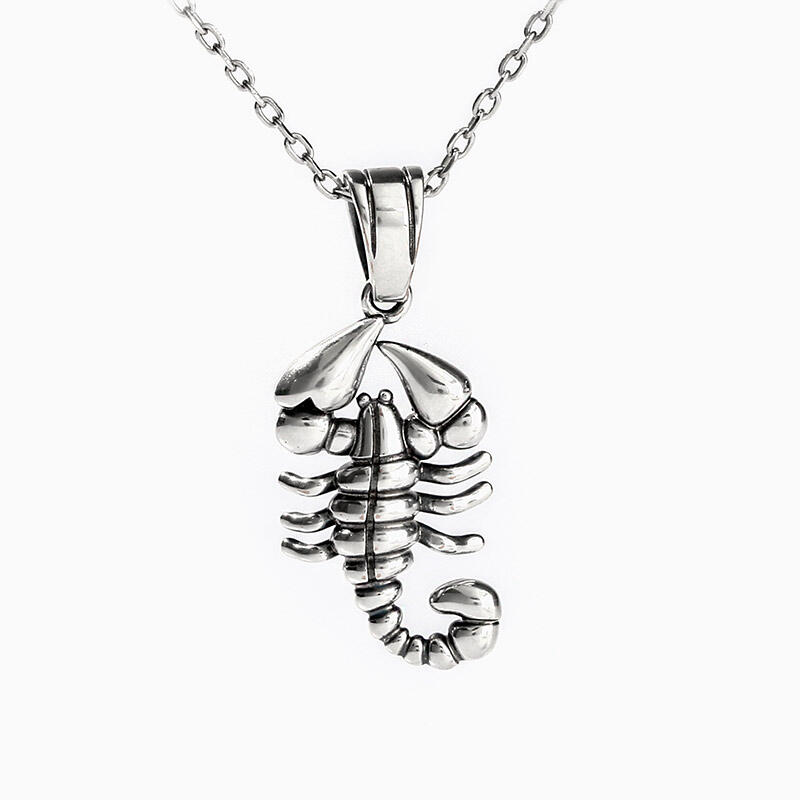 Jeulia "Deadly Scorpion" Sterling Silver Necklace