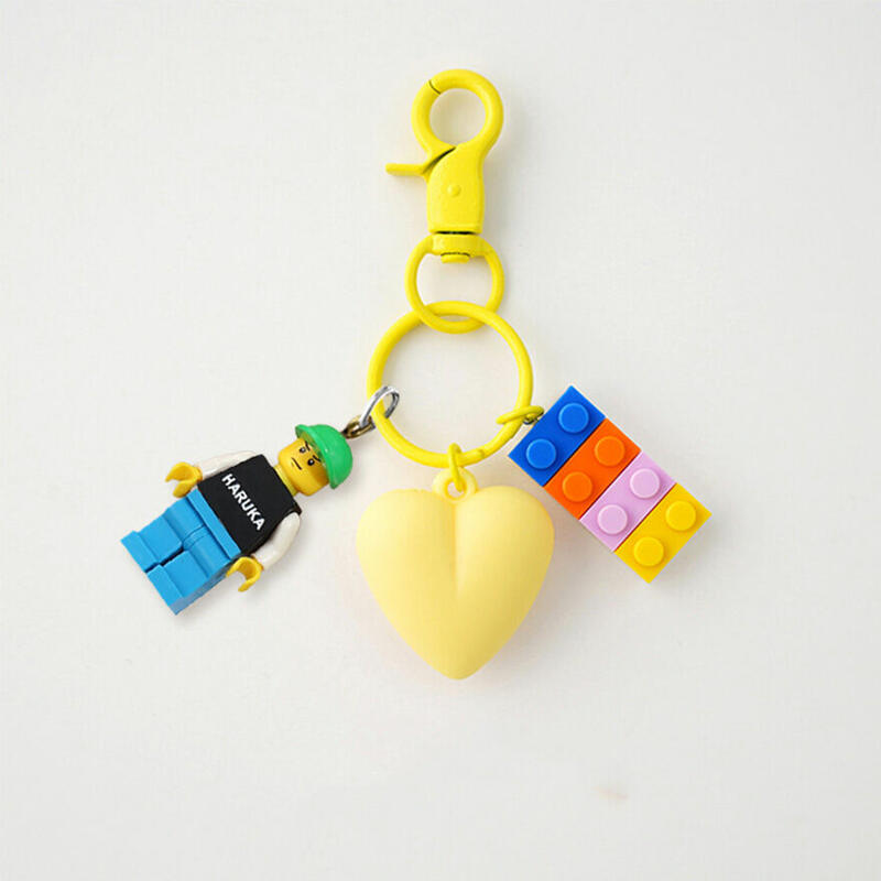 名前入り カラフル ミニフィグ キーホルダー オーダーメイド