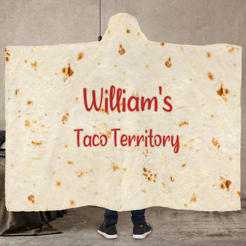 Personlig graverad hoodie med filt som kan bäras Rolig present till familjen