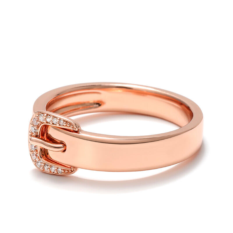 Jeulia "Unending Love" Belt-Shaped Sterling Silver Men's Band