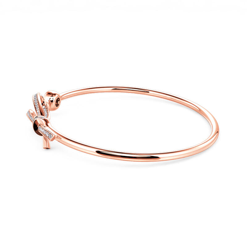 Jeulia "Knot Of Love" Sterling Sliver Bangle