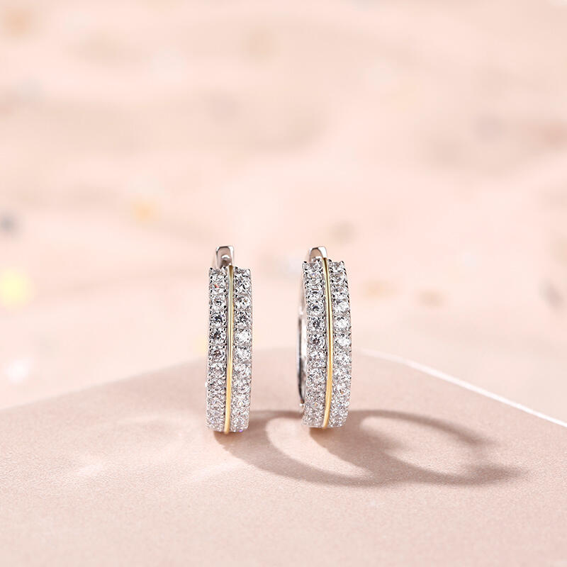 Jeulia Classic Sterling Silver Hoop Earrings