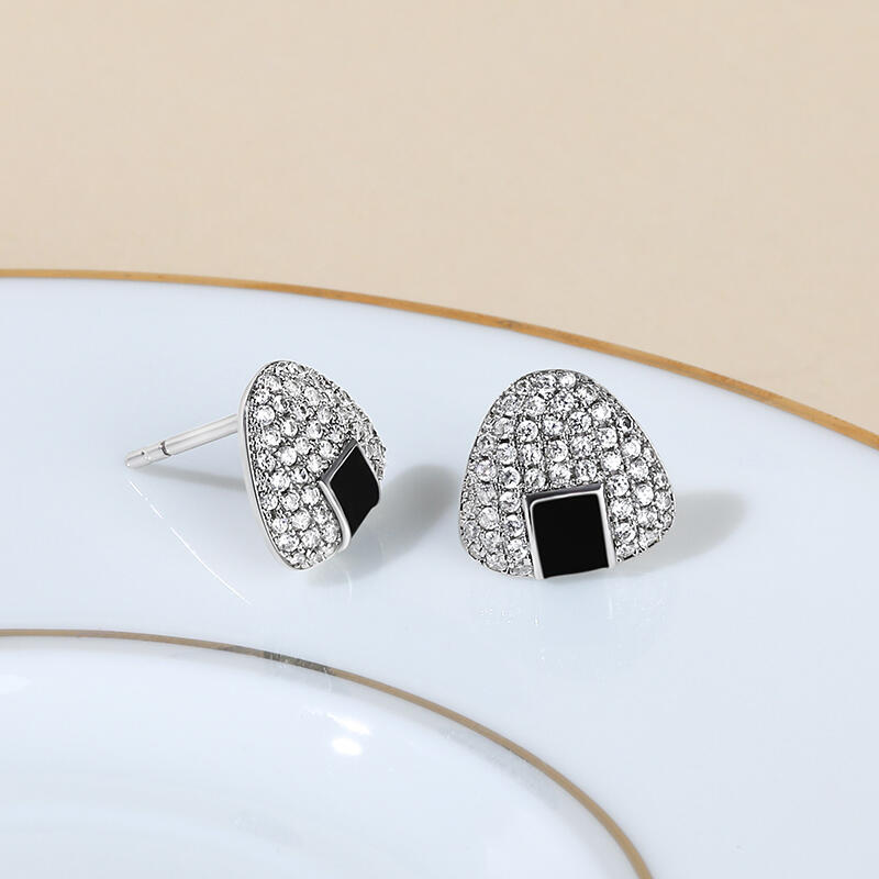 Jeulia "Yummy Yummy" Rice Balls Sterling Silver Stud Earrings