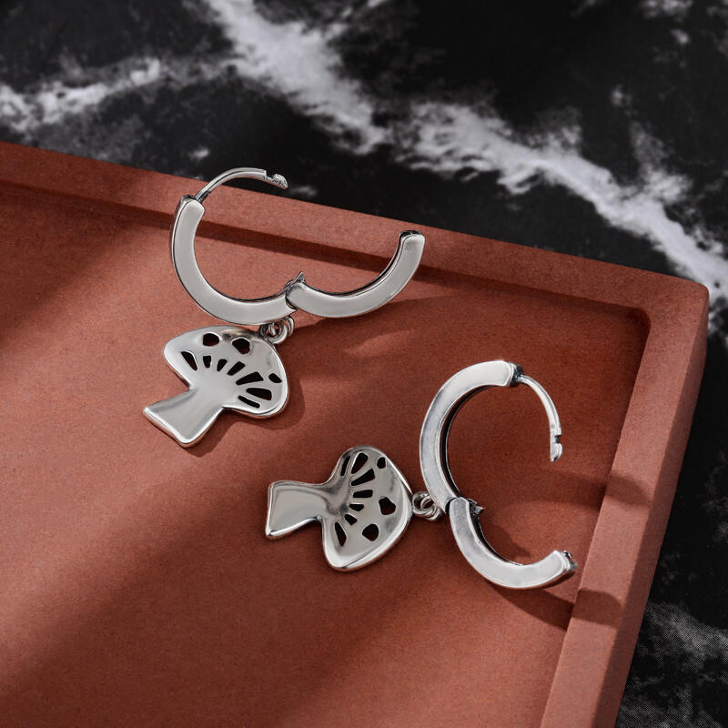 Jeulia "Mushroom" Sterling Silver Earrings