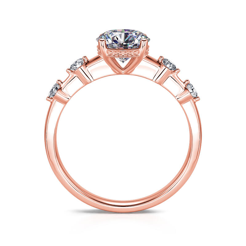 Jeulia Round Cut Sterling Silver Ring