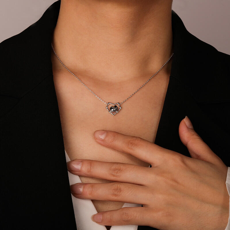 "Dark Inside My Heart" Skull Necklace