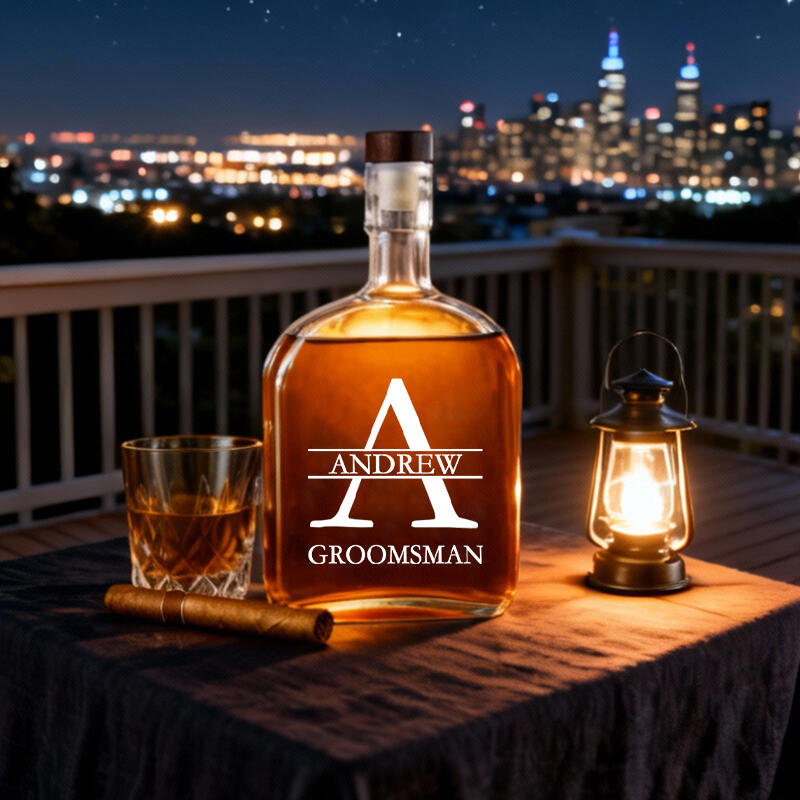 Personalized Name Whiskey Bottle Simple Gift for Family