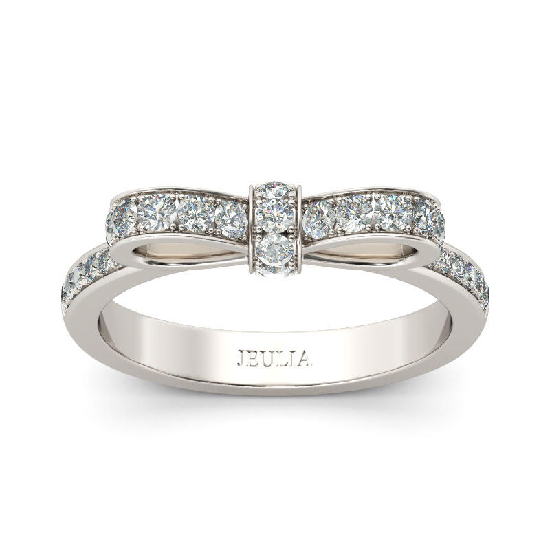 Jeulia Simple Bowknot Sterling Silver Ring