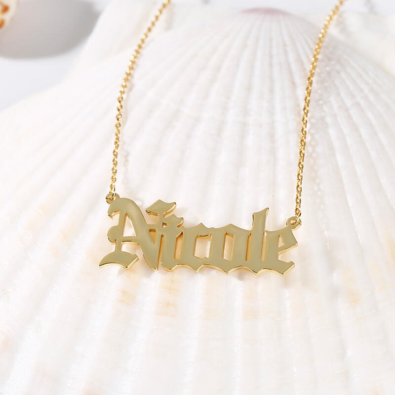 シンプル ネーム ネックレス