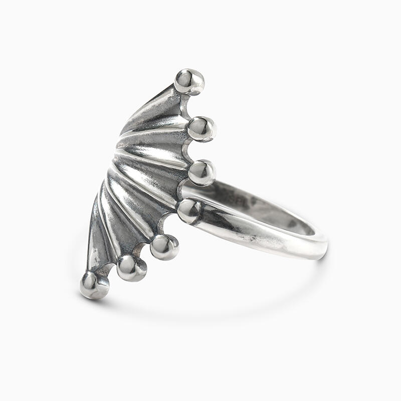 Jeulia "Dragon Wing" Sterling Silver Ring