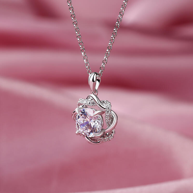 Jeulia Knot of Love スターリングシルバー ネックレス