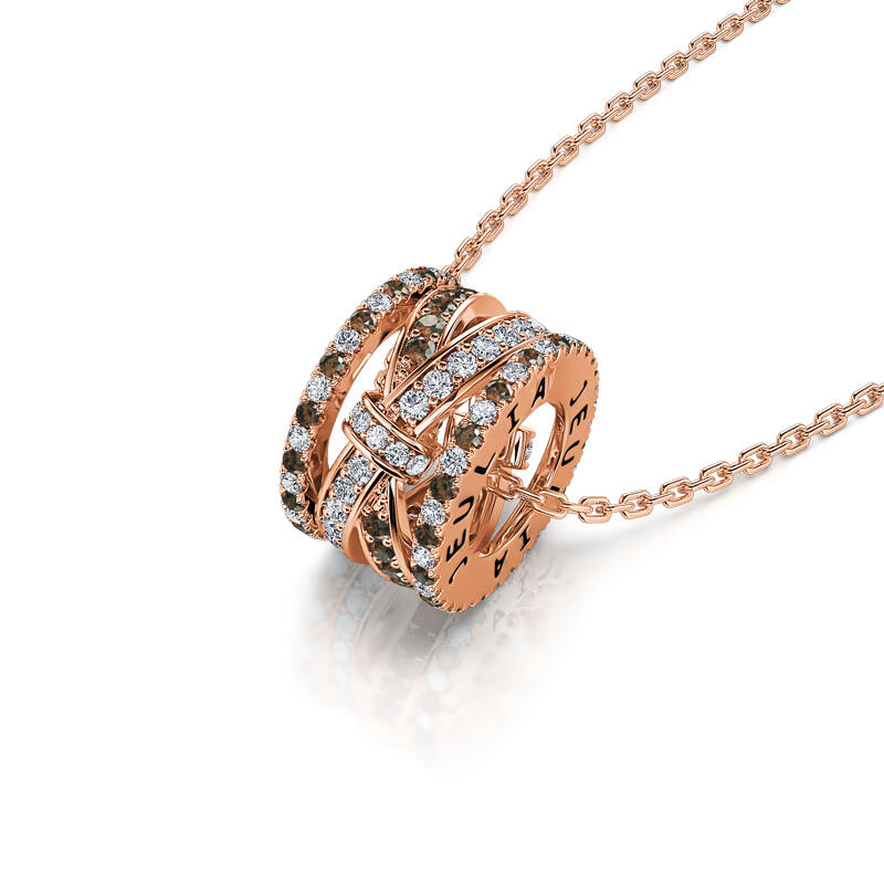 Jeulia Crossover Design Sterling Silver Necklace