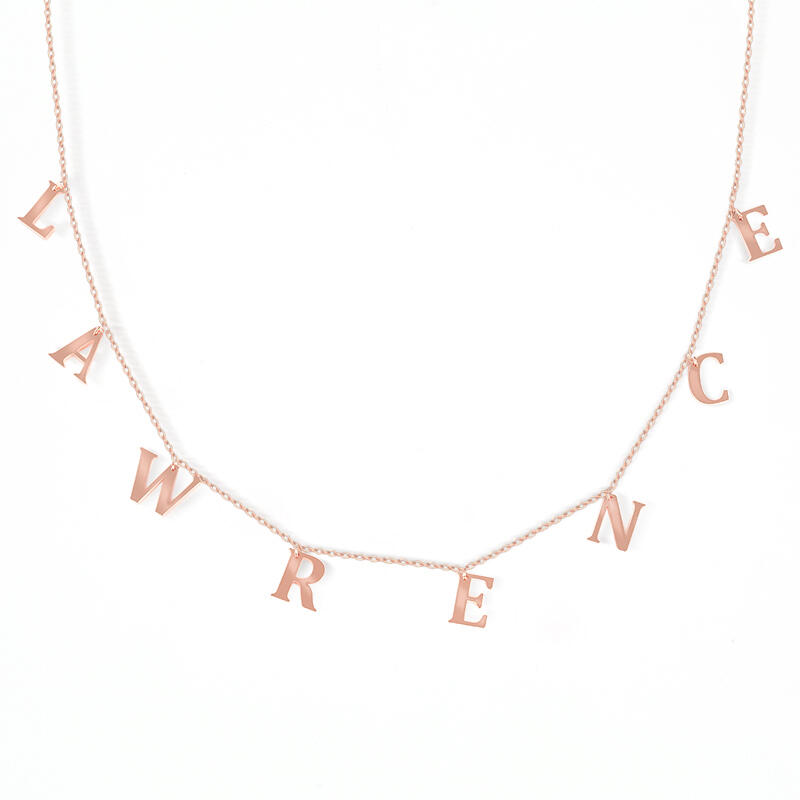 Jeulia Name Choker Sterling Silver Necklace