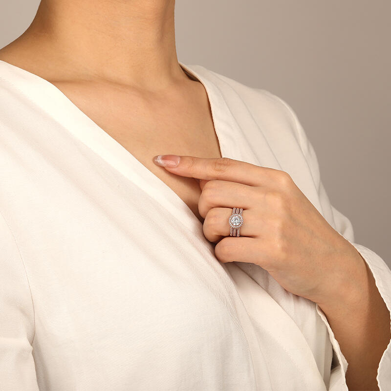 "Sturz ins Herz" Rundschliff Brautset