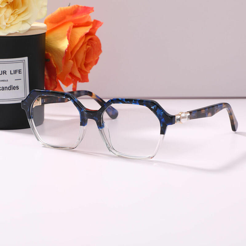 Tonee Geometric Clear Glasses