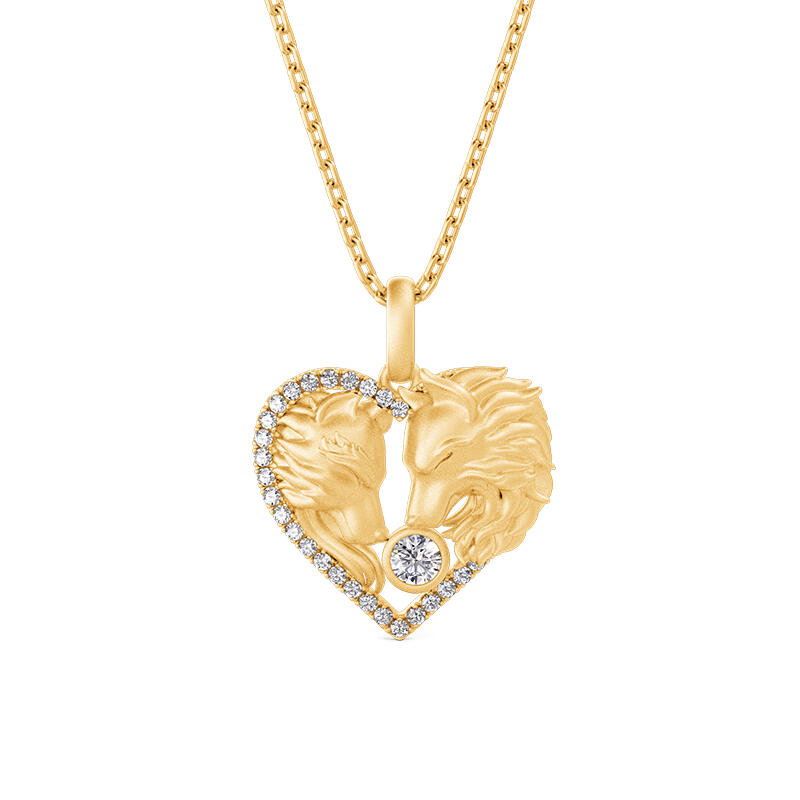 Jeulia Collar Personalizado de Zorro con Piedra de Nacimiento y Diseño en Relieve