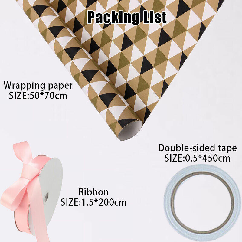 DIY Christmas Elk Snowflake Bell Wrapping Paper Gift for Family