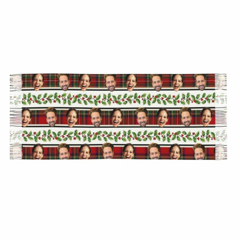 Sciarpa personalizzata con foto di coppia Sciarpa invernale calda Regalo di Natale per coppie